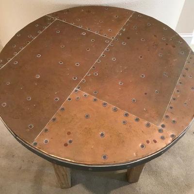 Brigham's Furniture Copper Top Round End Table