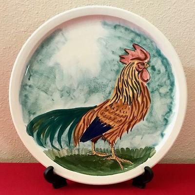 Decorative Rooster Plate Iden Pottery England