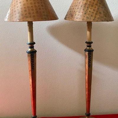 Two Gold Lamps