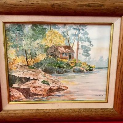 Framed Watercolor By Robert Upton