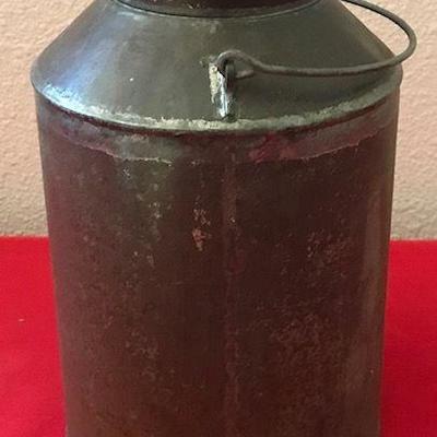 Antique Metal English Milk Can