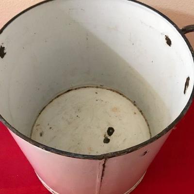 Antique Enamel English Bread Box