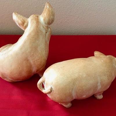 Two Ceramic Pigs