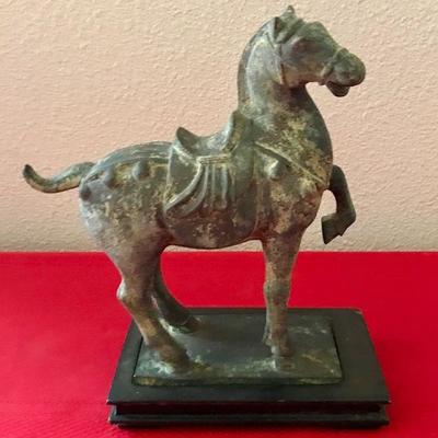 Metal Horse With Saddle (small) Sculpture