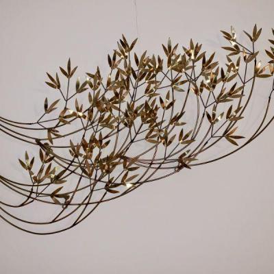 #5      CURTIS JERE BAMBOO LEAVES WALL SCULPTURE 