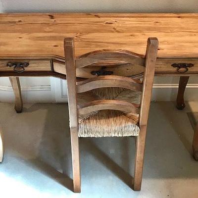 Small Vintage Pine Desk And Chair