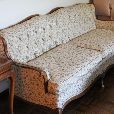 Lot 3 Vintage Floral Parlor Sofa - Great Condition