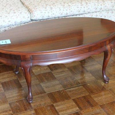 Lot 4 Vintage Solid Wood Oval Coffee Table