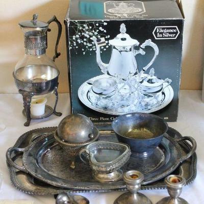 Lot 10 Sterling Candle Sticks & Misc. Non-Silver Pieces