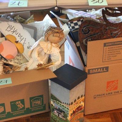 Lot 27 Two Boxes of Angel DÃ©cor & More