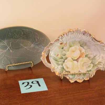 Lot 39 Lenox Bowl & Hand Painted Vintage Dish