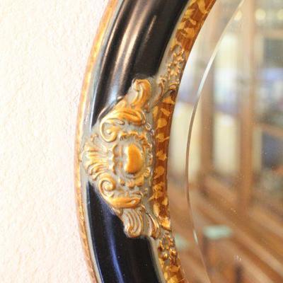 Lot 46 Black & Gold Vintage Mirror