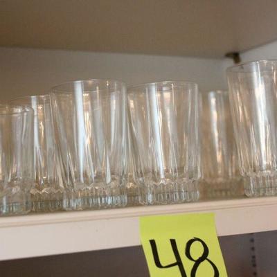 Lot 48 Misc. Glasses & Pink Casserole Dish