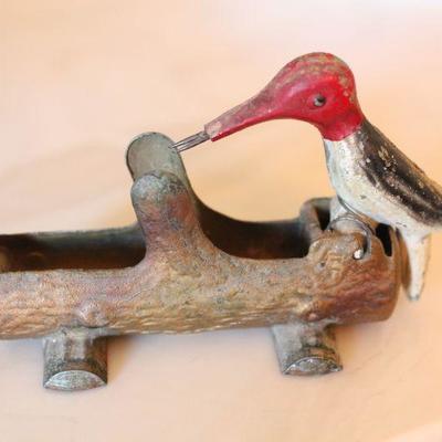 Lot 52 Vintage Wood Pecker Toothpick Holder