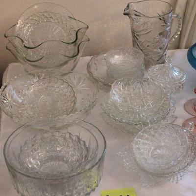 Lot 64 Glass Serving Pieces & More