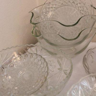 Lot 64 Glass Serving Pieces & More