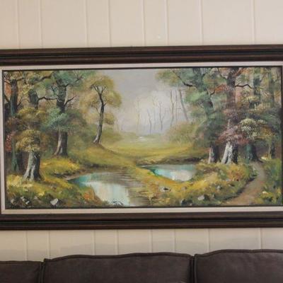 Lot 66 Large Framed Signed Oil Painting