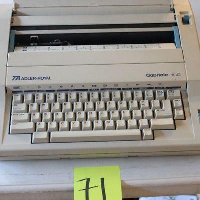 Lot 71 Electric Type Writer