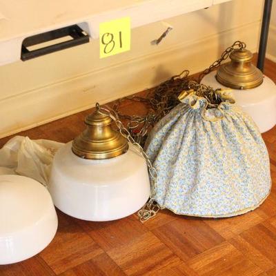 Lot 81 Vintage Hanging Lamps/Light Fixtures
