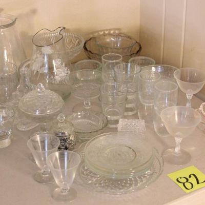 Lot 82 Misc. Glassware