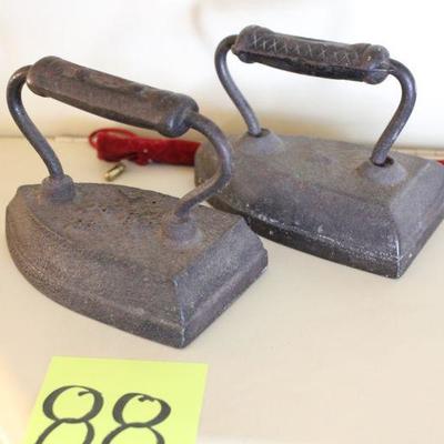 Lot 88 Antique Cast-iron Irons