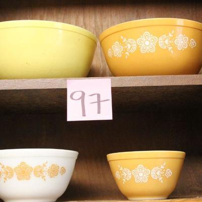 Lot 97 Yellow Pyrex 