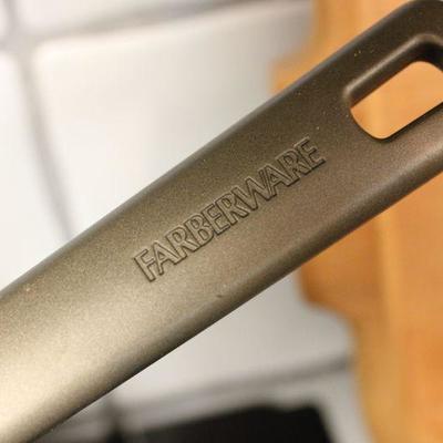 Lot 113 Pots & Pans; Calphalon, Tramontina, Porcelain Enamel, Griddles