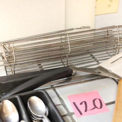 Lot 120 Cutting Boards, BBQ Utensils, Flatware