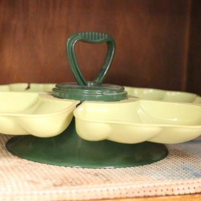 Lot 122 Vintage Serving Dishes, Lazy Susan, Electric Bun Warmer