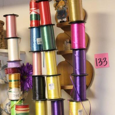 Lot 133 Ribbon Organizer, Shelf & More