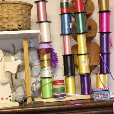 Lot 133 Ribbon Organizer, Shelf & More