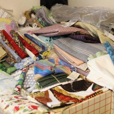 Lot 146 HUGE Fabric Lot w/ Table