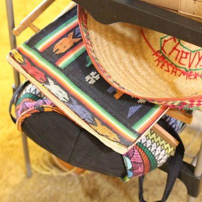 Lot 155 Rack, Sewing Items & Bins w/ Fabric & more!