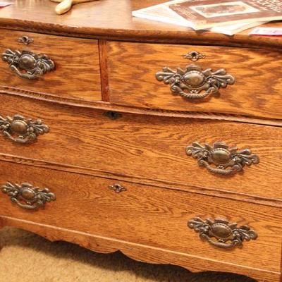Lot 157 Antique Dresser w/ Mirror