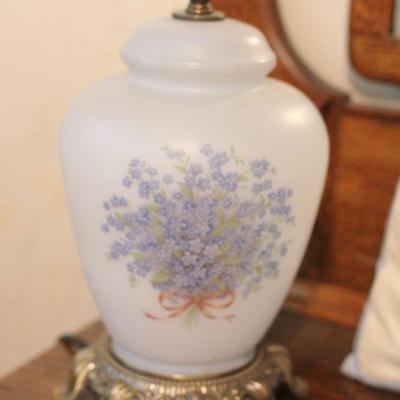 Lot 159 Blue Lamp, Hand Mirror & Pillow