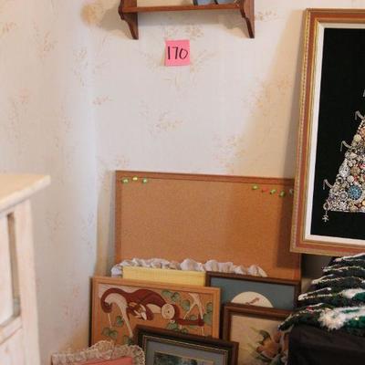 Lot 170 Frames, Prints & Shelf