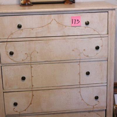 Lot 173 Painted Vintage Dresser