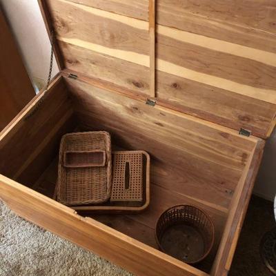Lot 185 Cedar Chest & Baskets