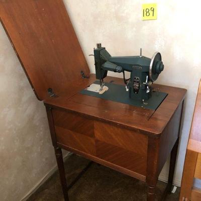 Lot 189 Kenmore Sewing Machine w/ Desk