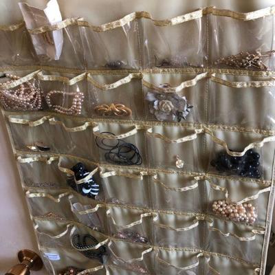 Lot 198 Vintage Costume Jewelry & Organizer