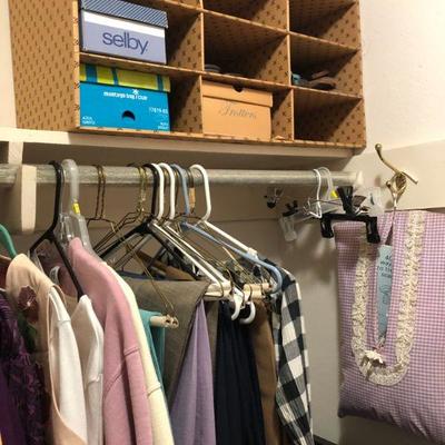 Lot 208 Contents of Master Closet, Storage Pieces & More
