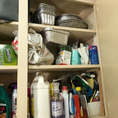 Lot 216 Contents of Laundry Room Cupboards & Sink