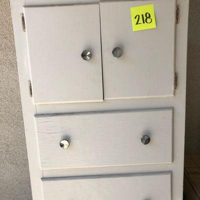 Lot 218 Storage Cabinet & Contents, Craftsman Tool Box & More