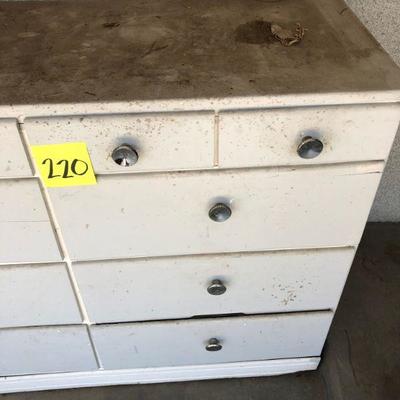 Lot 220 Vintage Dresser & Contents