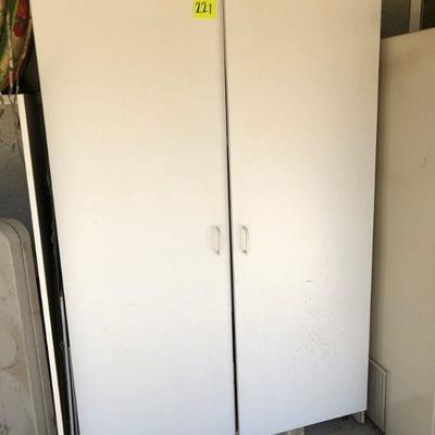 Lot 221 Storage Cabinet & Contents
