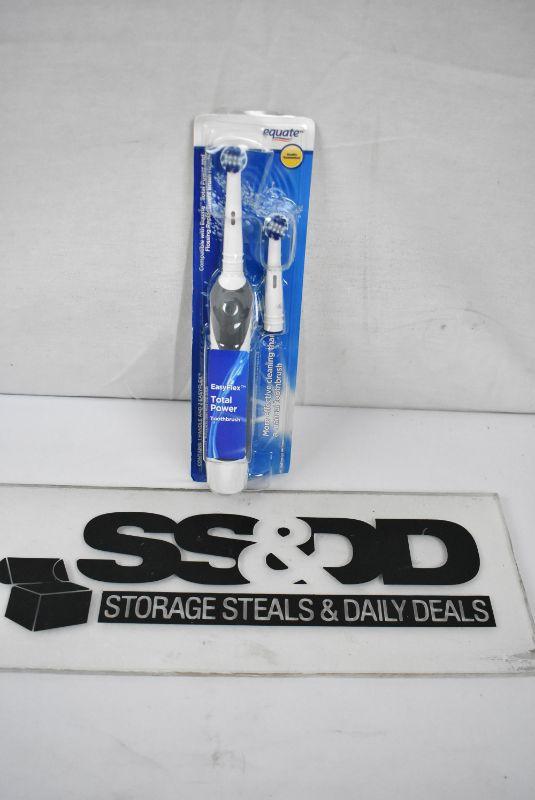 Equate easyflex total power battery toothbrush, with 2 replacement