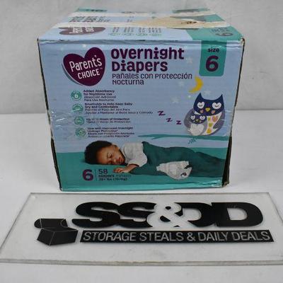 parents choice overnight diapers size 6