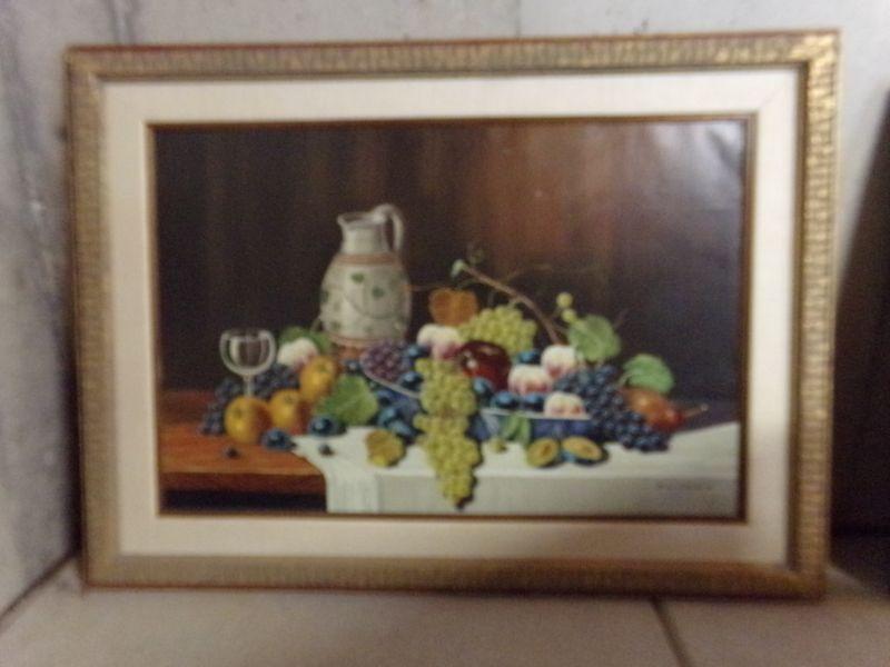 LOT 121 FRAMED FRUIT WALL HANGING