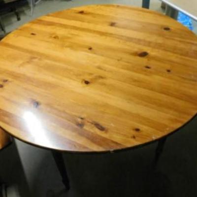 Vintage Round Solid Wood Pine Table 48