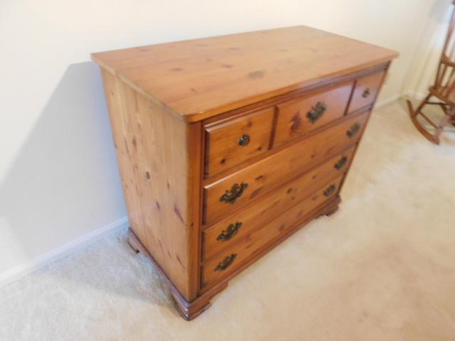 Vintage Solid Wood Hard Pine Dresser by Unique Furniture Makers